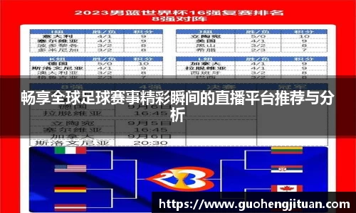 畅享全球足球赛事精彩瞬间的直播平台推荐与分析