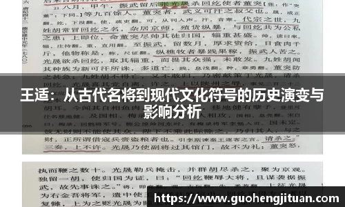 王适：从古代名将到现代文化符号的历史演变与影响分析