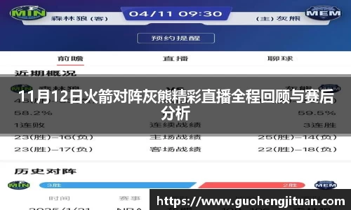 11月12日火箭对阵灰熊精彩直播全程回顾与赛后分析